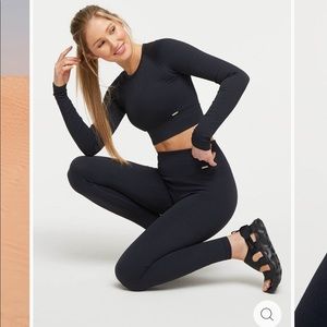 Lilia’s Active Ribbed Seamless Leggings and Long Sleeve Crop - Selling as a Set!